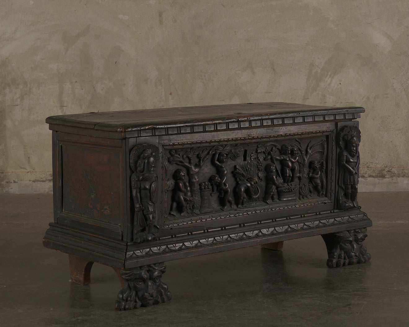 17th C CARVED CASSONE